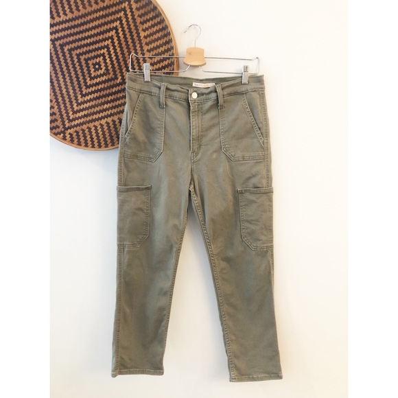 LEVI’s High Rise Utility Straight Crop | 31 green - Picture 2 of 9